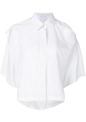 Walk Of Shame pinstripe cut out shirt - White