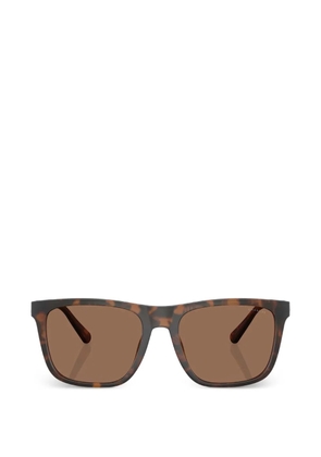 Coach C Hardware textured square-frame sunglasses - Brown