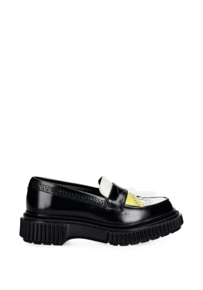 Adieu Paris brogue-detail platform loafers - Black