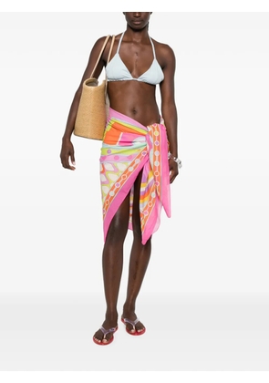 PUCCI geometric-print pareo midi skirt - Pink