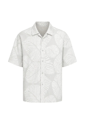 Revolution Now leaf-print short-sleeved shirt - Grey