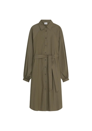 Closed belted midi dress - Green