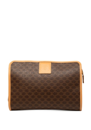 Celine Pre-Owned 2014 Macadam Coated Canvas clutch bag - Brown