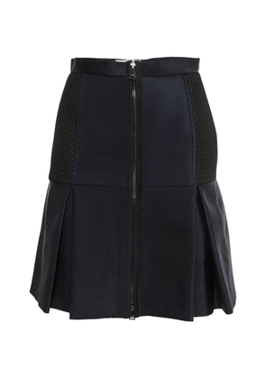 Fendi Pre-Owned mesh-panel pleated mini skirt - Blue