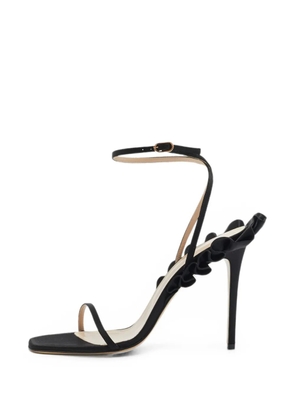 424 Rouches ankle strap sandals - Black