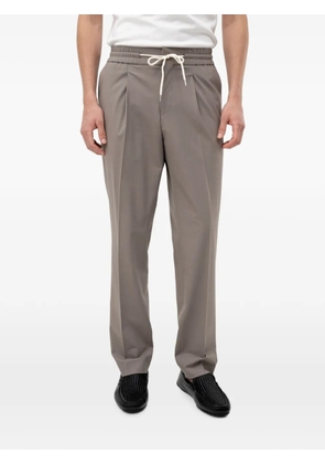 HUGO drawstring pleated trousers - Brown