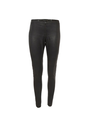 alice + olivia leather skinny trousers - Black