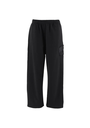 Billionaire logo-patch wide-leg trousers - Black