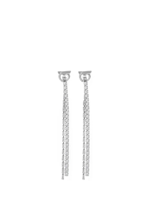 Ferragamo Gancini crystal-embellished drop earrings - Silver