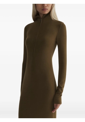 Mugler maxi column jersey dress - Green