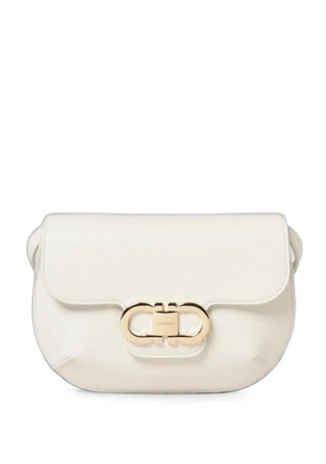 Ferragamo mini Double Gancini grained shoulder bag - Neutrals