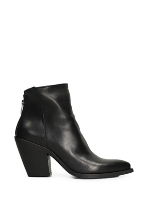 Metisse rear-zip ankle boots - Black