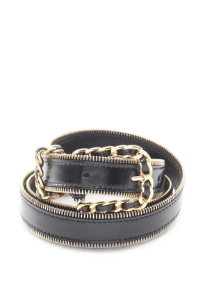 CHANEL Pre-Owned 1986-1988 Coco Mark chain-link belt - Black
