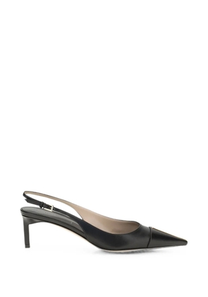 TOM FORD logo-plaque slingback pumps - Black