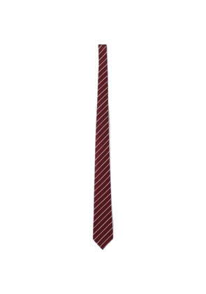 Emporio Armani striped silk tie - Red