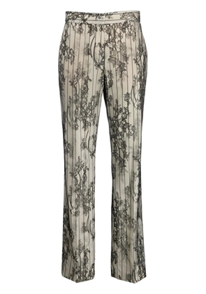 Moschino lace straight-leg trousers - Black