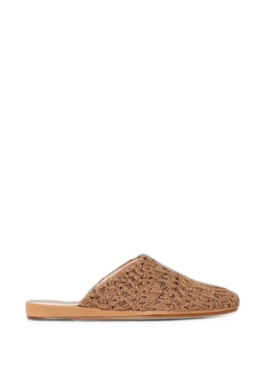 Fabiana Filippi crochet-knit mules - Neutrals
