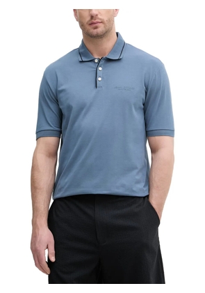 Armani Exchange logo-embossed short-sleeve polo shirt - Blue