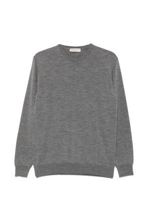SERGIO MORETTI FIRENZE crew neck ribbed-trim sweater - Grey