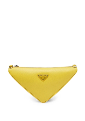 Prada Pre-Owned Triangle Saffiano Lux clutch bag - Yellow