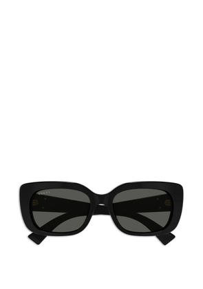 Gucci Eyewear oval-emblem sunglasses - Black