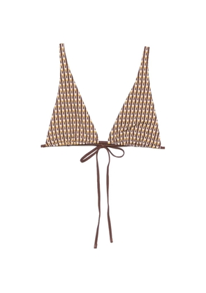 SIR. geometric-print bikini top - Brown