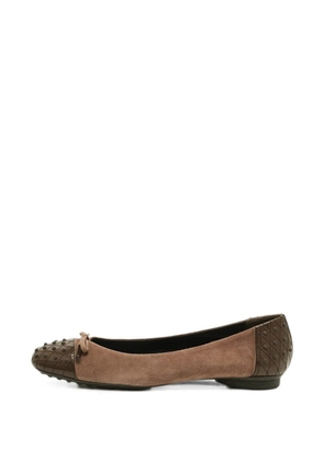 Tod's Vintage bow-detail ballet flats - Brown