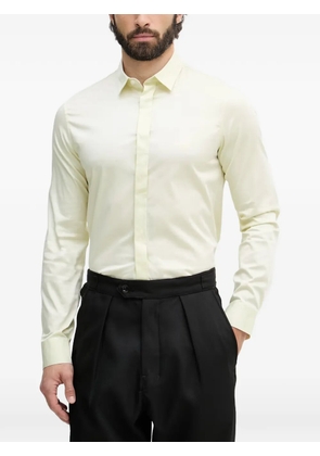 Armani Exchange logo-embroidered long-sleeve shirt - Yellow