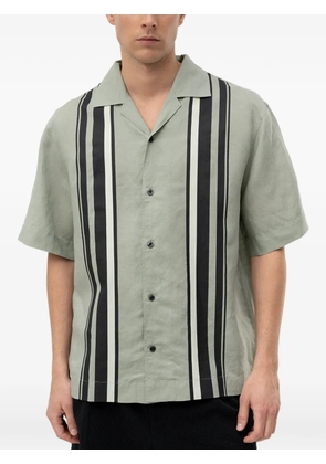 HUGO vertical-stripe short-sleeve shirt - Green
