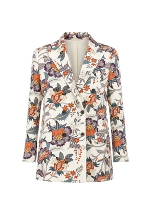 IBRIGU floral-print double-breasted blazer - Neutrals