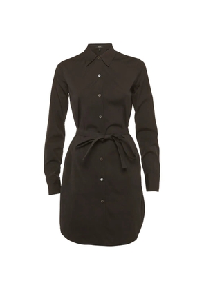 Theory belted long-sleeves mini dress - Black