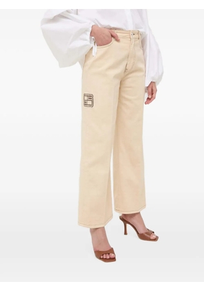 Beatrice B logo-patch jeans - Neutrals