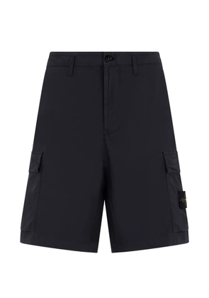 Stone Island logo-patch cargo shorts - Blue