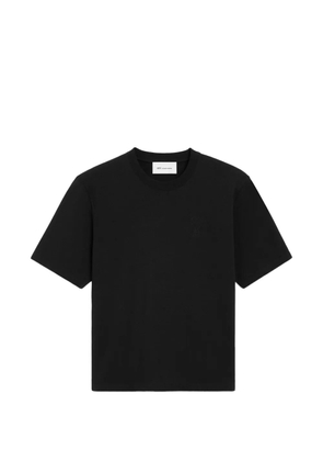 AMI Paris cotton T-shirt with embossed Ami de Coeur - Black