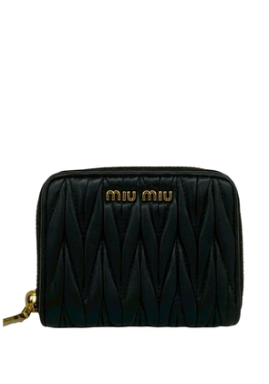 Miu Miu Pre-Owned 2010-2026 Matelasse Leather coin pouch - Black