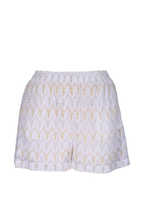 Missoni geometric-pattern knit shorts - White