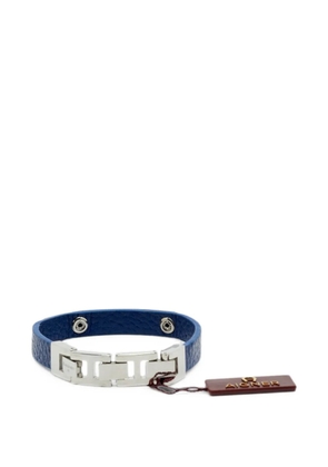 Aigner Vintage logo-plaque leather bracelet - Silver