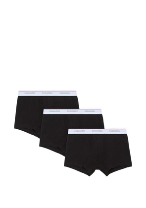 DSQUARED2 logo-waistband trunks (set of three) - Black