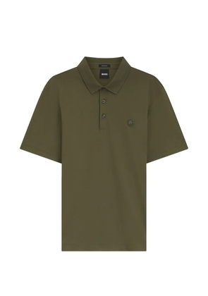 BOSS Double B monogram-patch polo shirt - Green
