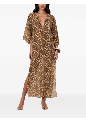 Nicholas Jovana caftan maxi dress - Brown