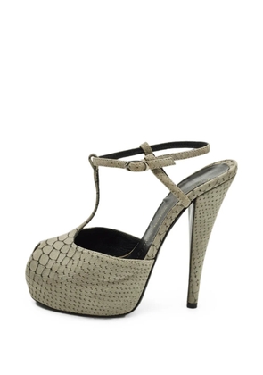 Giuseppe Zanotti Vintage peep-toe T-bar sandals - Grey