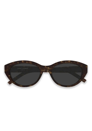 Saint Laurent Eyewear tortoiseshell oval-frame sunglasses - Brown