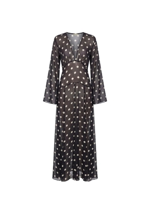 Nicholas Marella LS V-neck maxi dress - Black
