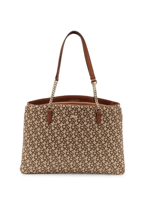 DKNY Bryant logo canvas tote bag - Neutrals