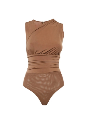 Hervé Léger Pre-Owned ruched bodysuit - Brown