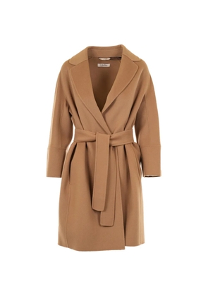 'S Max Mara belted notch-lapel coat - Brown