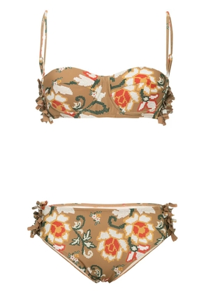 Muller Of Yoshiokubo Abiquiu fringe bikini - Brown