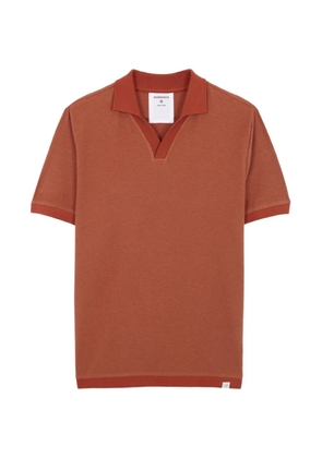NOWADAYS open-collar waffle-knit T-shirt - Orange