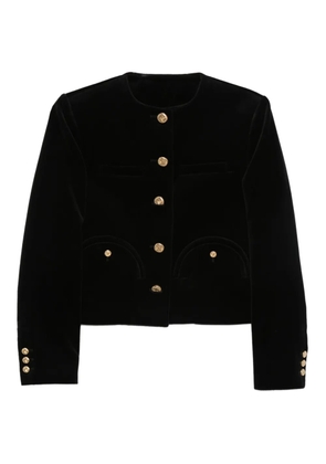 Blazé Milano button-fastening cotton-blend jacket - Black