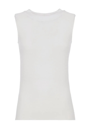 Giorgio Armani ribbed sleeveless top - White
